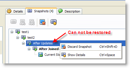 Branched Snapshot VirtualBox