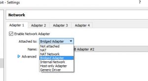 virtualbox network settings cable connected