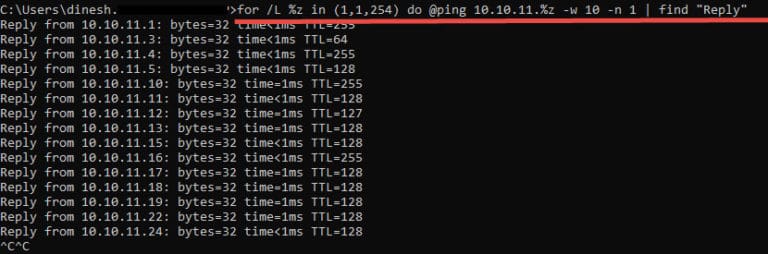 ping loopback address on pc