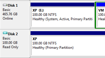 Attached VHD file as partition