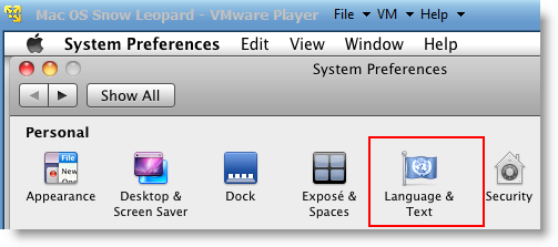 install mac os x leopard in vmware player