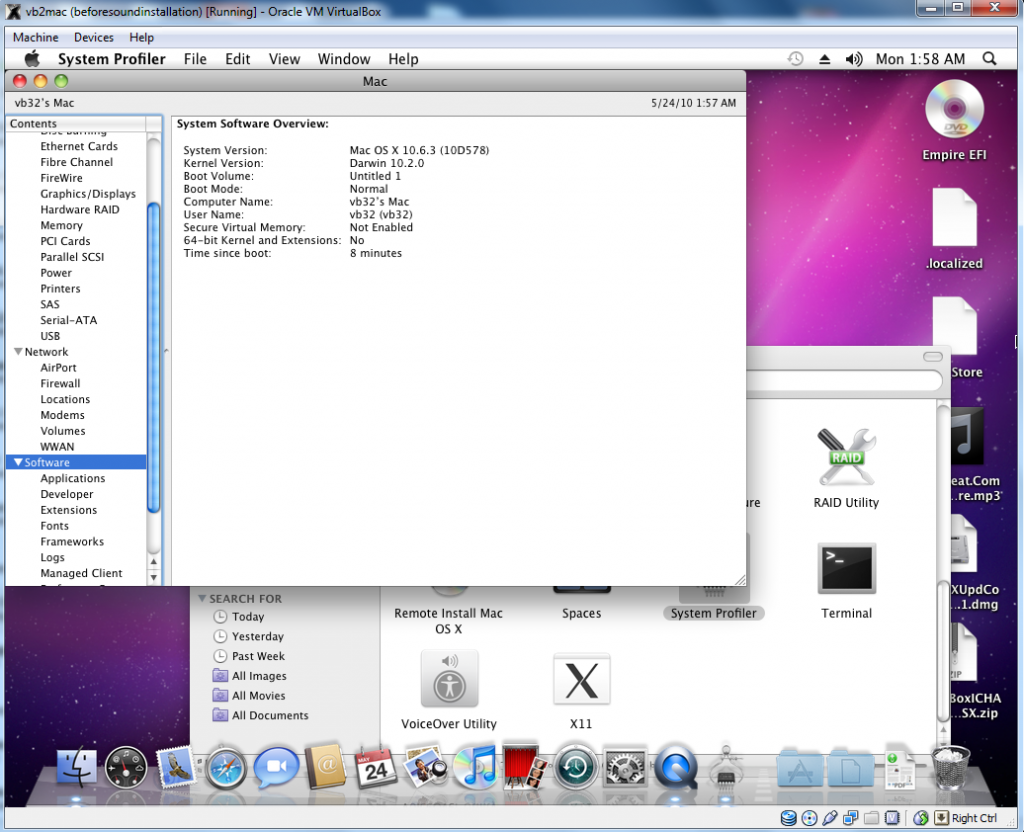 mac os x snow leopard iso file for virtualbox