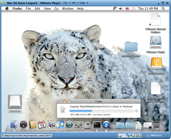 run osx snow leapord on vmware player