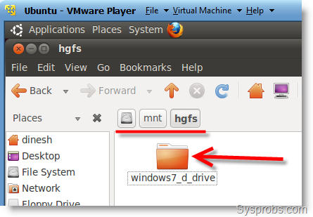 vmware shared folder windows 10
