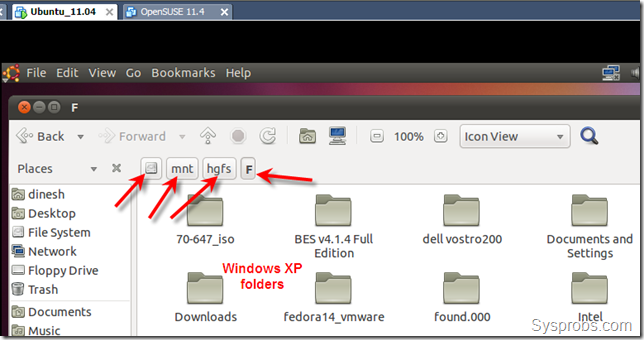 vmware shared folder windows 10