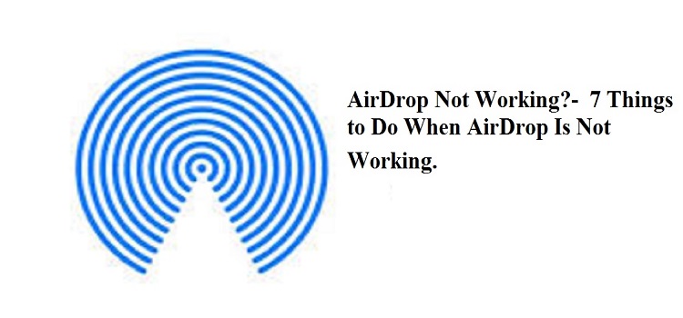 airdrop not working on iphone