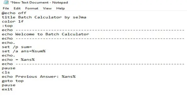 Calculator Trick In Notepad