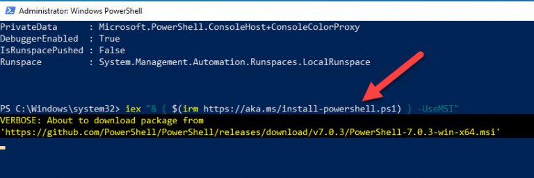 Установка msi через powershell