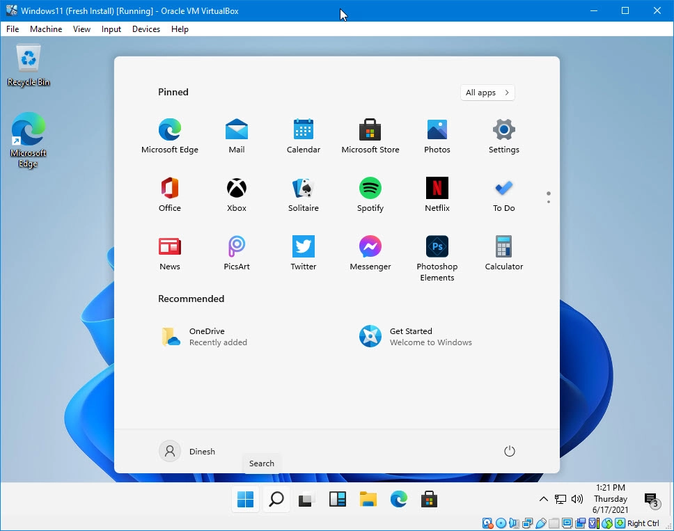 Working Windows 11 On VirtualBox