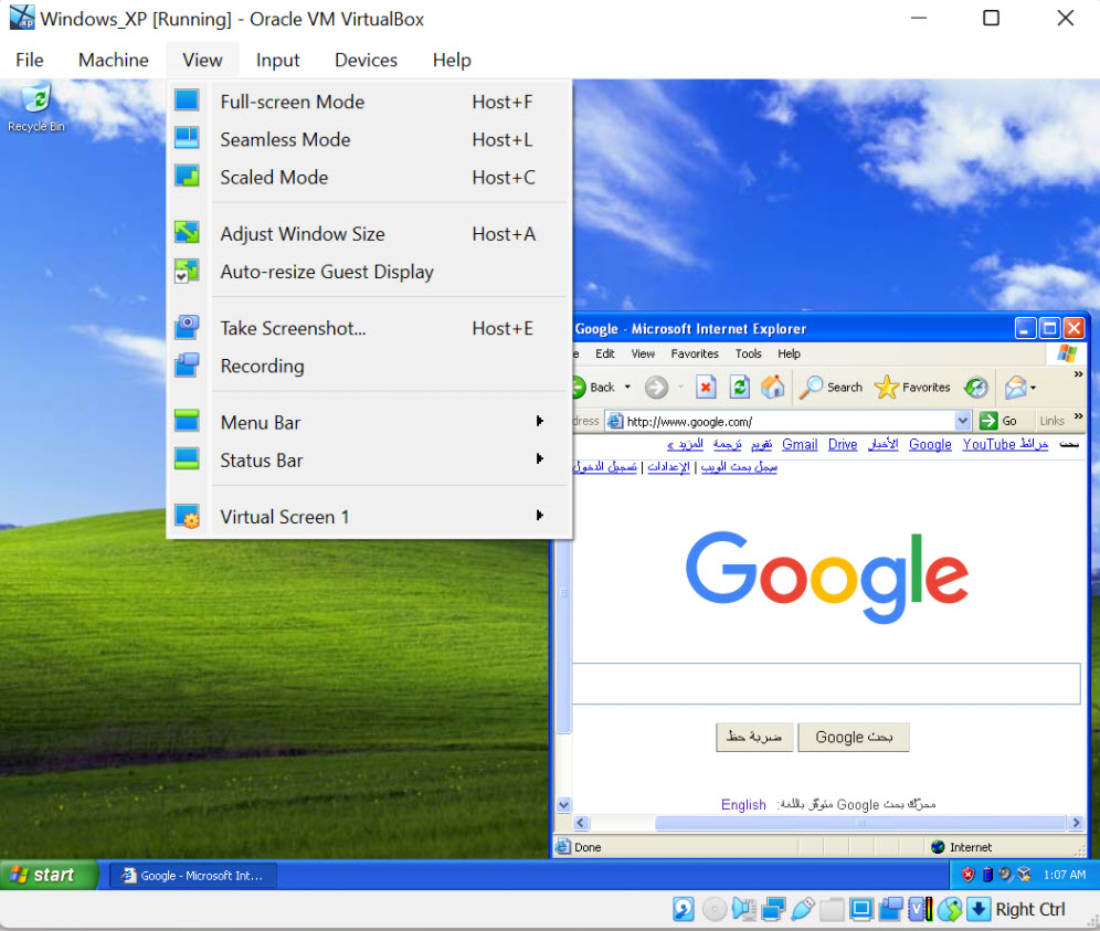 winxp mode windows 7 emulator