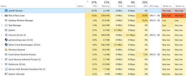 IgfxEM Module In Taskbar