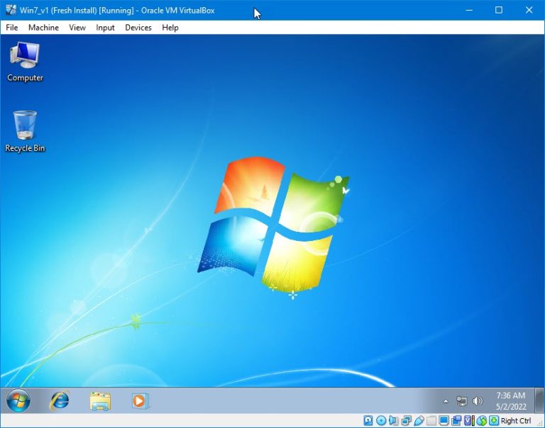 windows 7 virtualbox образ