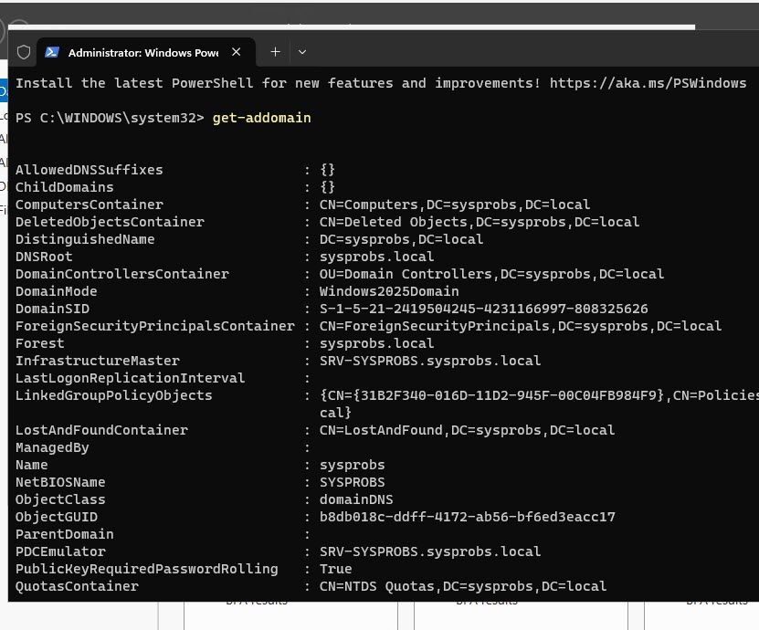 PowershellGet ADDomain
