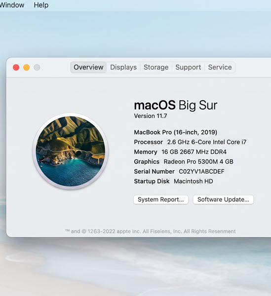 About This Mac