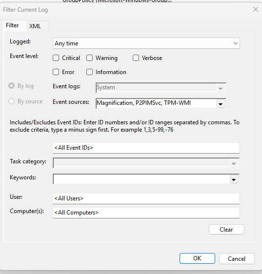 TPM WMI Events in Windows 11